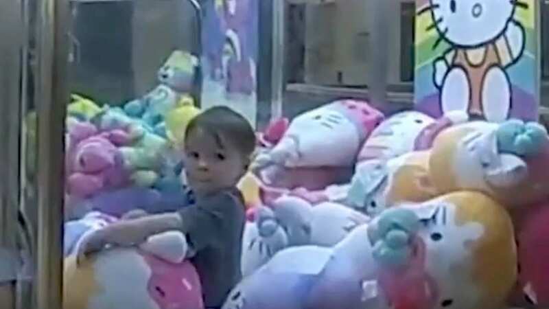 Boy, 3, gets trapped inside a toy claw machine - and has 