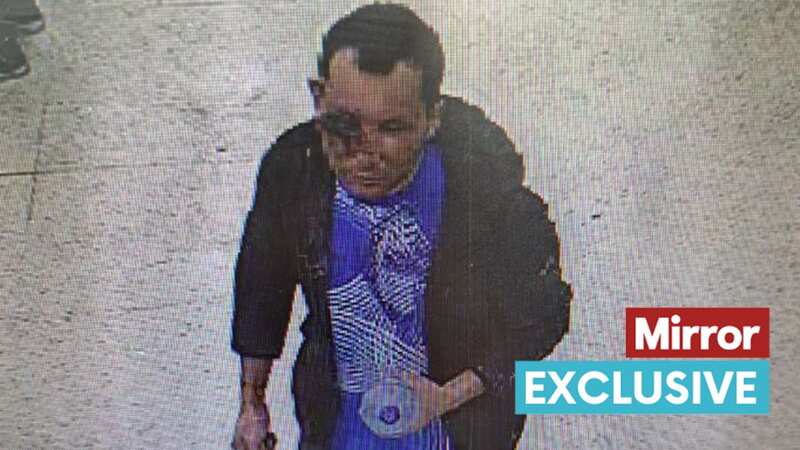 Abdul Shokoor Ezedi, pictured on CCTV in a London Tesco, has a significant facial injury