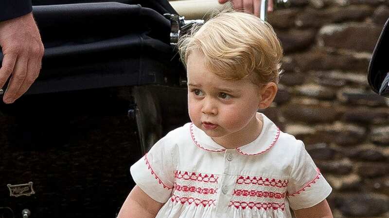 Prince George at Princess Charlotte