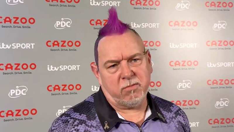 Peter Wright made his feelings known about the Premier League Darts line-up (Image: ITV)