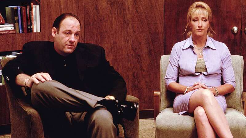James Gandolfini reprised his role as Tony Soprano and Edie Falco did so as Carmela Soprano (Image: HBO)