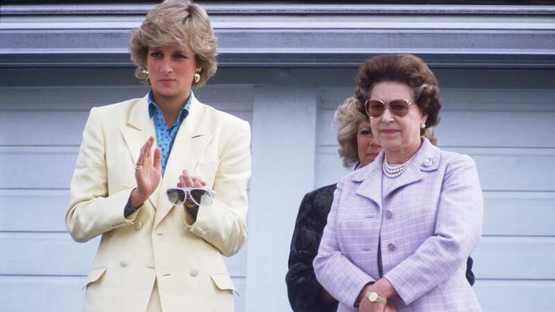 Charles and Diana with the late Queen on the Buckingham Palace balcony after their wedding (Image: Corbis via Getty Images)