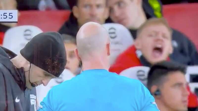 Aaron Ramsdale furiously shouts at Liverpool ref and accuses him of time wasting