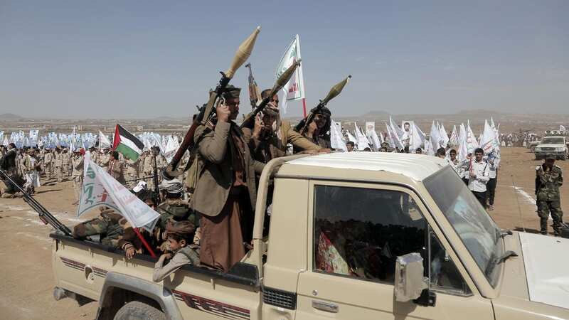 Houthi fighters in Sana