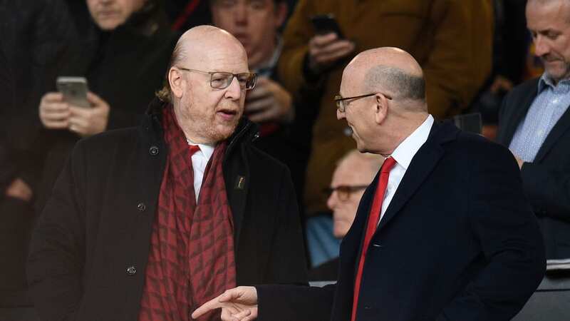 Avram and Joel Glazer at Old Trafford (Image: AFP via Getty Images)