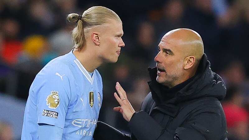 Pep Guardiola is keen for Erling Haaland to remain with Manchester City for years to come (Image: Getty Images)