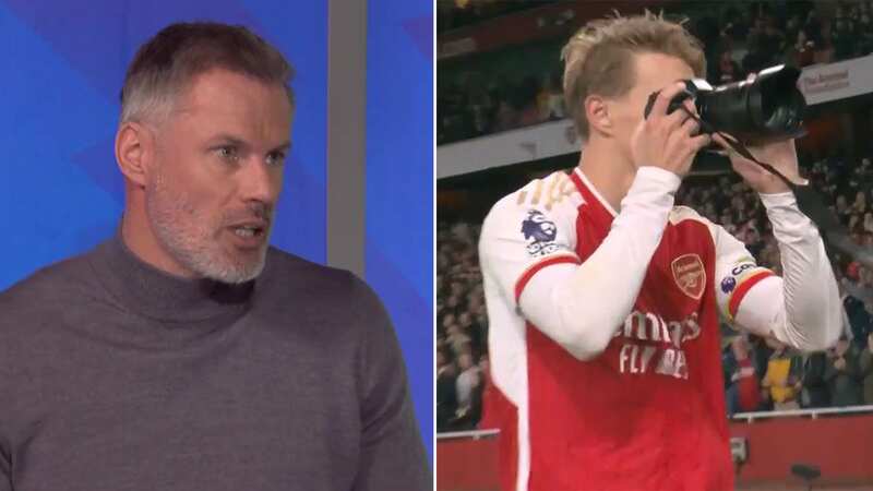 Jamie Carragher was unhappy with Martin Odegaard