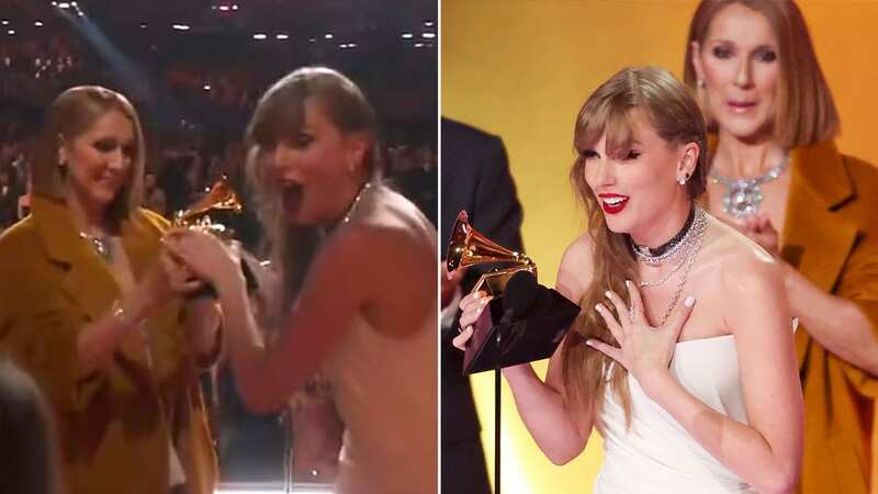 Celine Dion presented Taylor Swift with an award