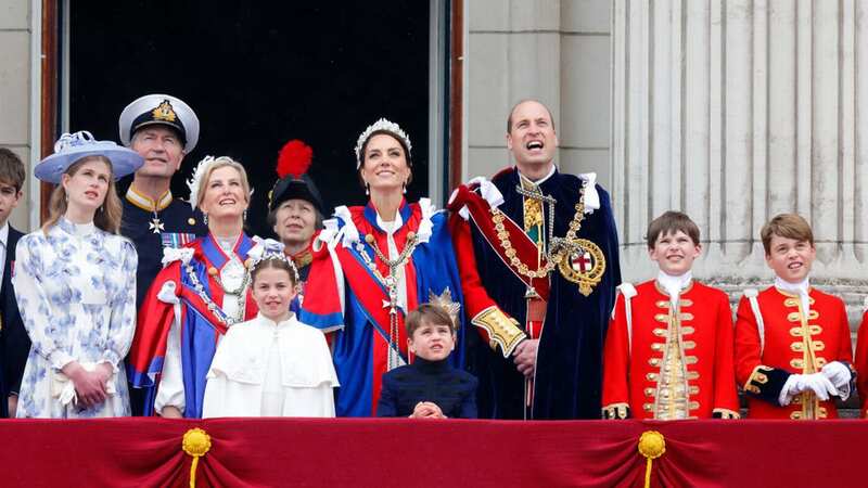 The royal family watching the fly-past from the balcony of Buckingham Palace (Image: Getty Images)