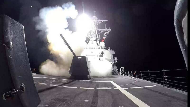 Moment ships launch missiles to destroy Houthi targets as all-out war fears grow