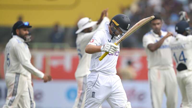 Joe Root played an ugly shot to get out to Ravichandran Ashwin (Image: Stu Forster/Getty Images)