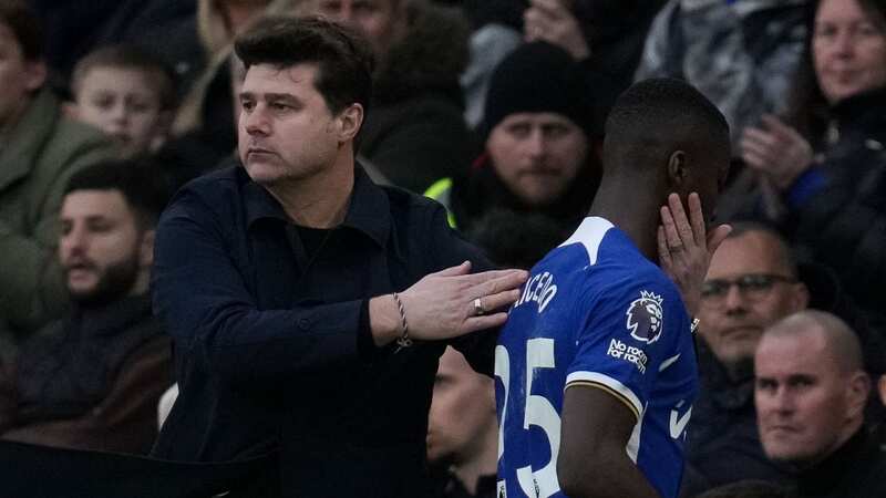 Pochettino withdrew Caicedo in the 63rd minute (Image: Joe Toth/REX/Shutterstock)