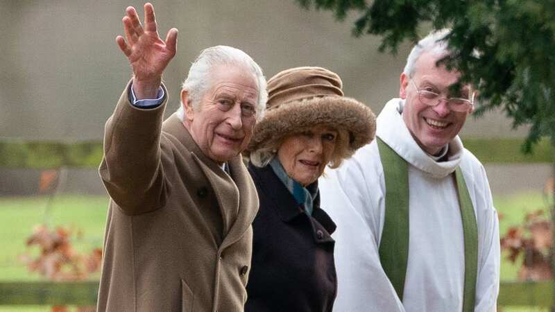 King Charles III and Queen Camilla arrive to attend a Sunday church service (Image: PA)