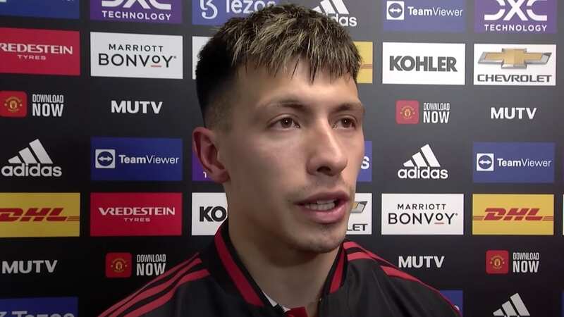 Lisandro Martinez has insisted he will be back soon after suffering a knee injury in the win over West Ham (Image: YouTube/Manchester United)