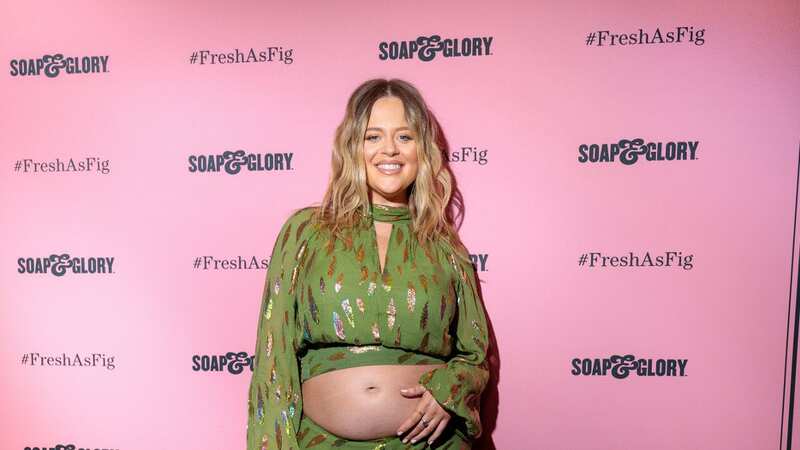 Emily Atack cradles bare baby bump in eye-catching outfit after sad confession (Image: George Gottlieb)
