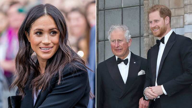 Meghan stayed in California as Harry flew to be with his father (Image: getty)