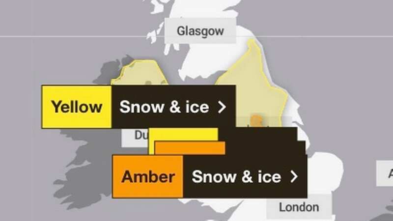 Met Office issues full list of places where snow will fall - 10 inches forecast