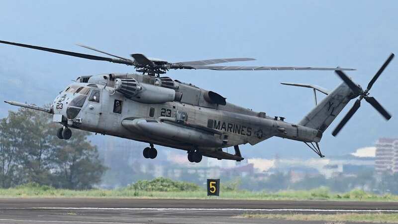 The US Marine CH-53E Super Stallion helicopter that went missing with five Marines in California has been found (Image: AFP via Getty Images)