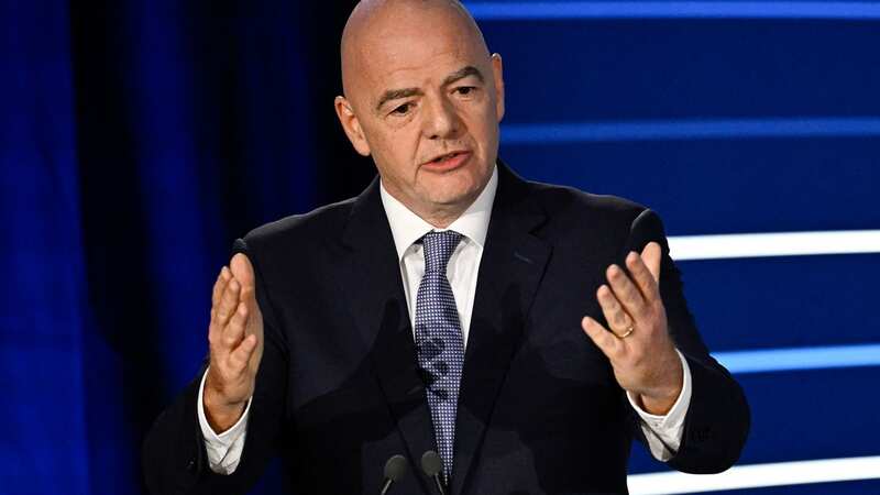 President of FIFA Gianni Infantino speaks at the UEFA congress (Image: Photo by JULIEN DE ROSA/AFP via Getty Images)