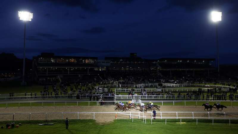 Newcastle racecourse: only the straight is covered by floodlights (Image: Newcastle Journal)