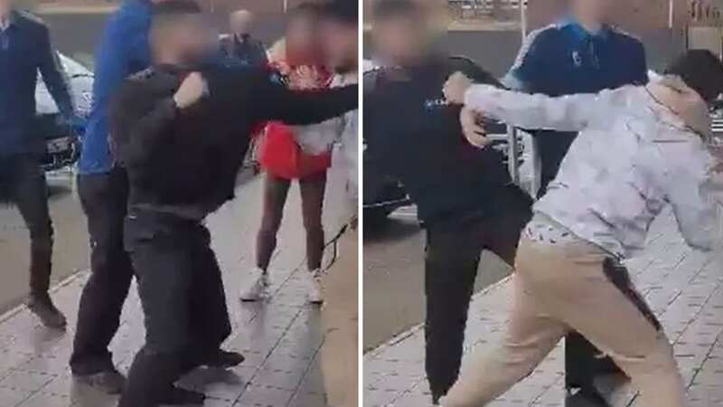 Aldi shoppers horrified as violent brawl breaks out in front of young children