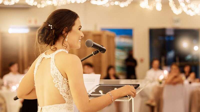 The bride read out awful messages instead of her vows STOCK PIC (Image: Getty Images)
