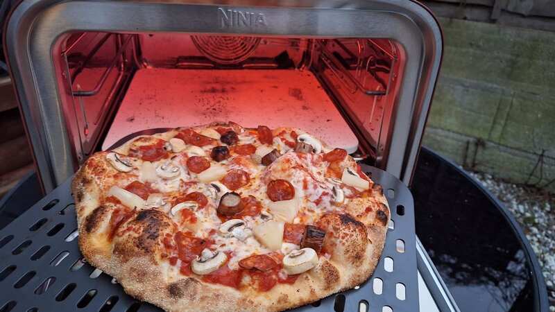 The Ninja Woodfire Outdoor Oven cooks an artisan pizza in around two and a half minutes (Image: Narin Flanders)