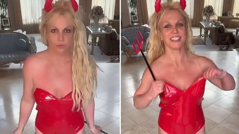 Britney Spears danced around in a devil costume