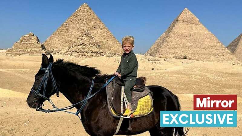 Jamie horse riding in Egypt
