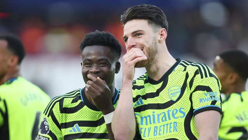 Declan Rice and Bukayo Saka were all smiles after Arsenal