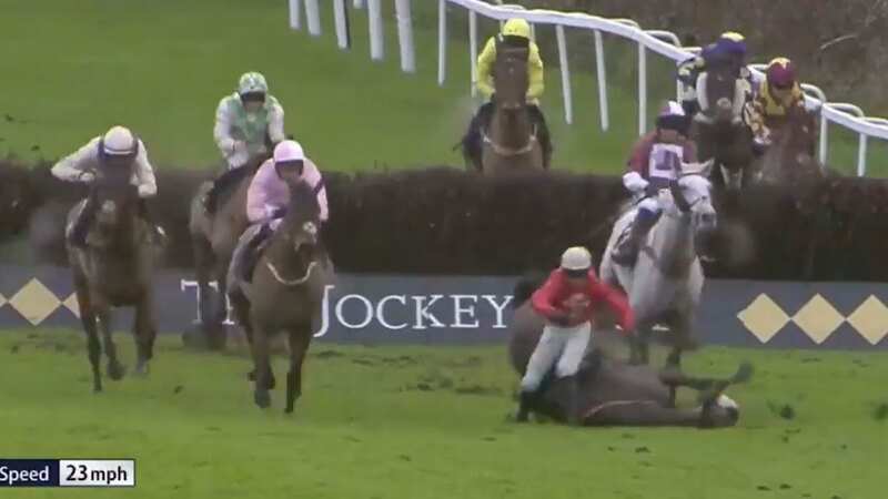 Jockey Richie McLernon suffered a brutal fall at Exeter Racecourse on Sunday