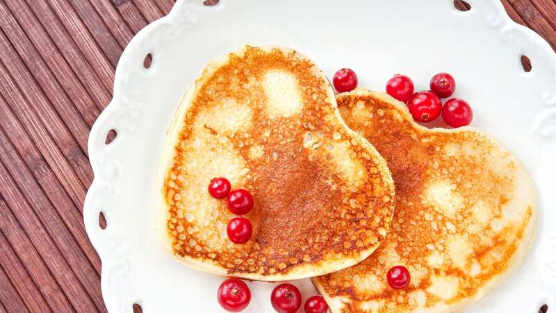 Heart-shaped pancakes are the perfect treat for your lover (Image: Getty Images/iStockphoto)