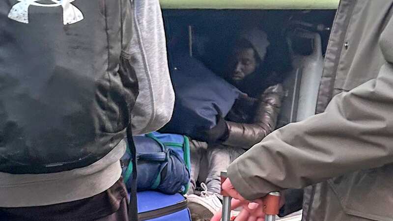 A man was found in the luggage hold of the coach (Image: Daily Echo/Solent News)