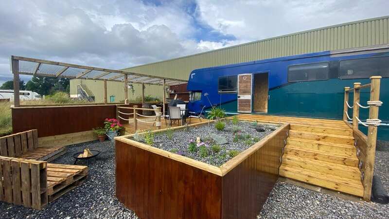 The tiny home, located just 30 minutes from Dublin, boasts an outdoor jacuzzi (Image: Jamie Duff / SWNS)