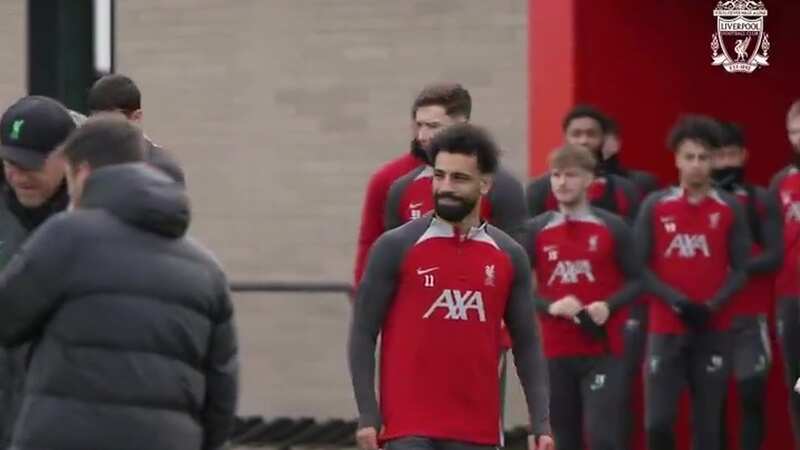 Mohamed Salah is back in training (Image: LFC/X)