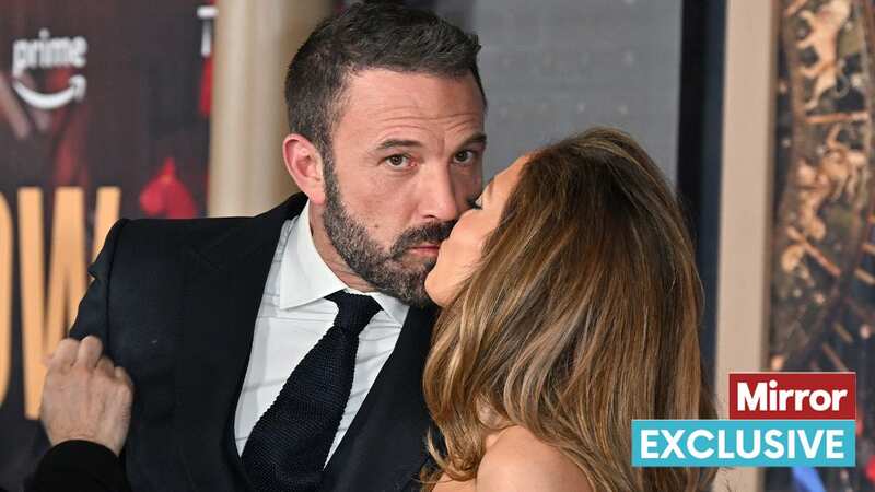 Jennifer Lopez and Ben Affleck got cozy at the premiere in Hollywood (Image: AFP via Getty Images)