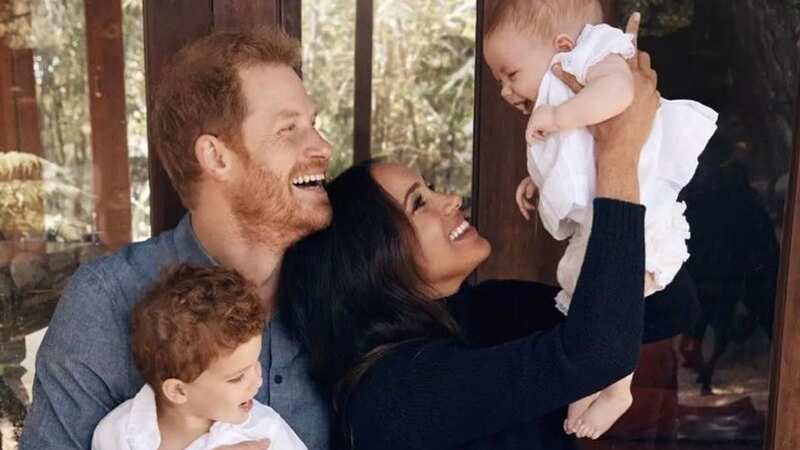 Prince Harry and Meghan Markle with their children Prince Archie and Princess Lilibet (Image: EPN/Newscom / Avalon)