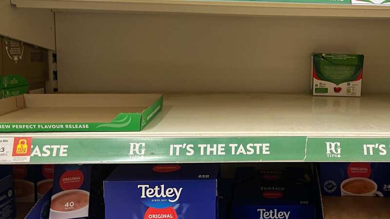Empty tea shelves in supermarkets (Image: Dinendra Haria/LNP)