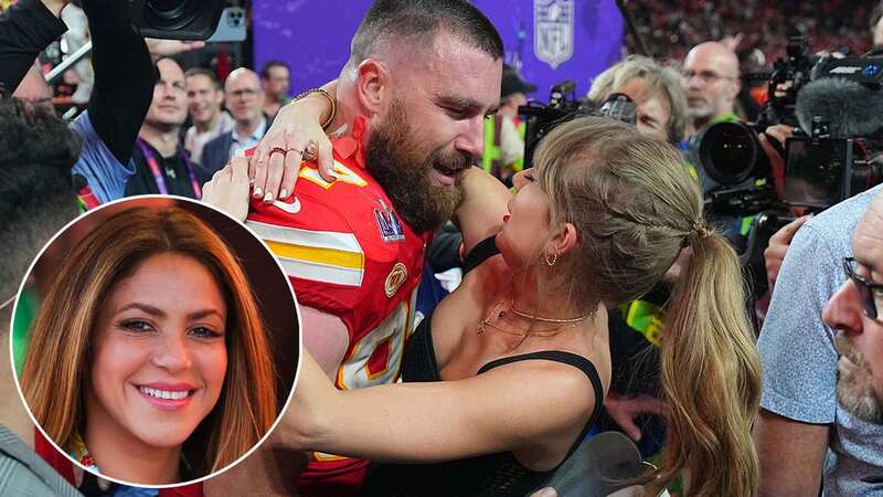 Taylor Swift and Travis Kelce celebrated his Super Bowl LVIII win on Sunday night (Image: AFP via Getty Images)
