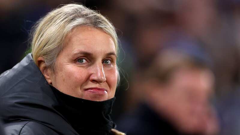 LONDON, ENGLAND - JANUARY 24: Emma Hayes, Manager of Chelsea, looks on prior to the UEFA Women