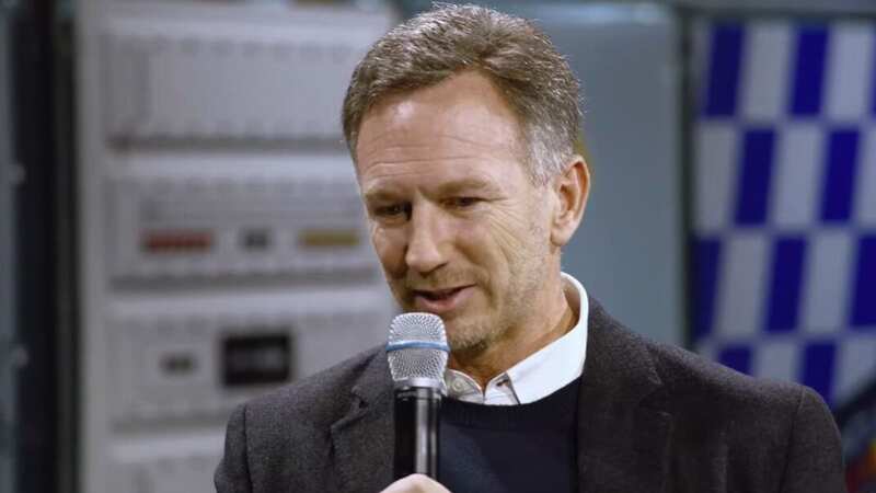 Christian Horner speaks at Red Bull