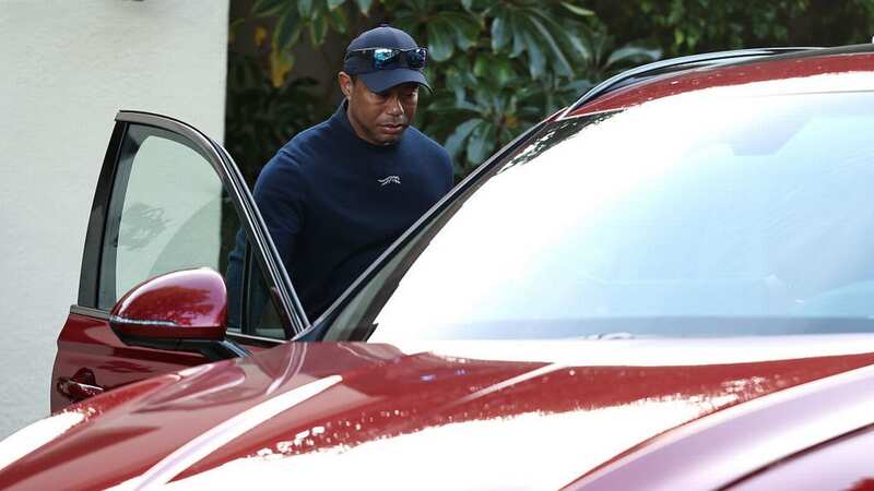 Tiger Woods left Riviera Country Club by car after withdrawing from the Genesis Invitational (Image: Michael Owens/Getty Images))