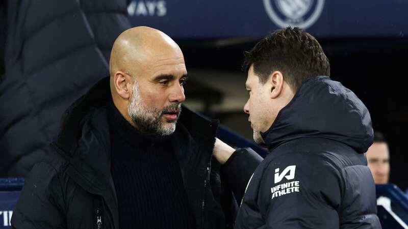 Pep Guardiola and Mauricio Pochettino locked horns again at the Etihad (Image: Darren Staples/AFP)