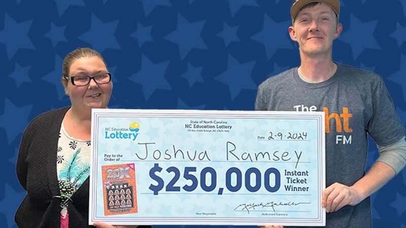 Joshua Ramsey said he was going to buy his family a home with the prize money (Image: N.C. LOTTERY COMMISSION)