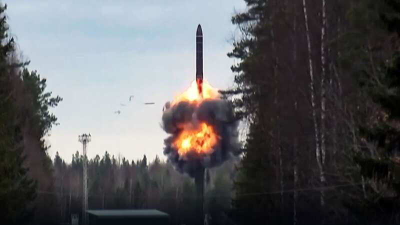 A Yars intercontinental ballistic missile is test-fired as part of Russia