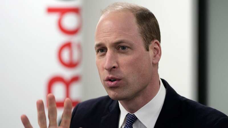 Prince William on a visit to the British Red Cross headquarters in Central London today (Image: PA)