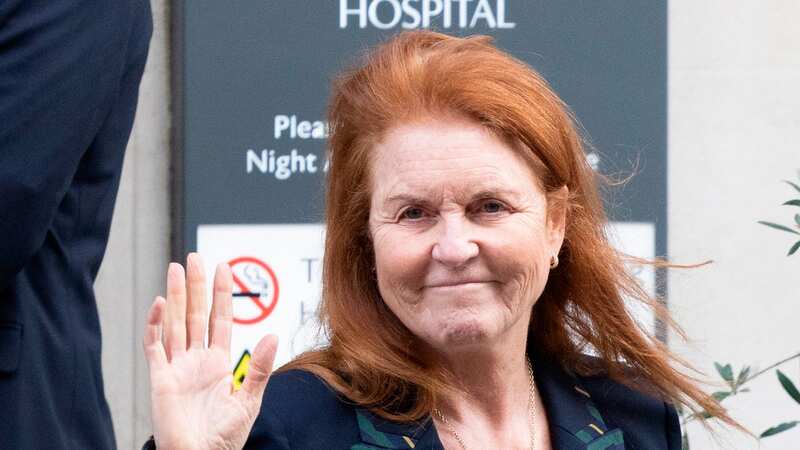 Sarah Ferguson leaving the King Edward Vll’s hospital on January 24 (Image: Phil Harris / Daily Mirror)