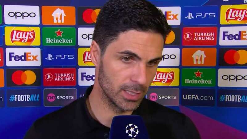 Mikel Arteta, speaking after the loss to Porto (Image: TNT Sports)
