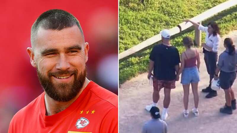 Taylor Swift and Travis Kelce visited Sydney Zoo on Thursday (Image: Nine)