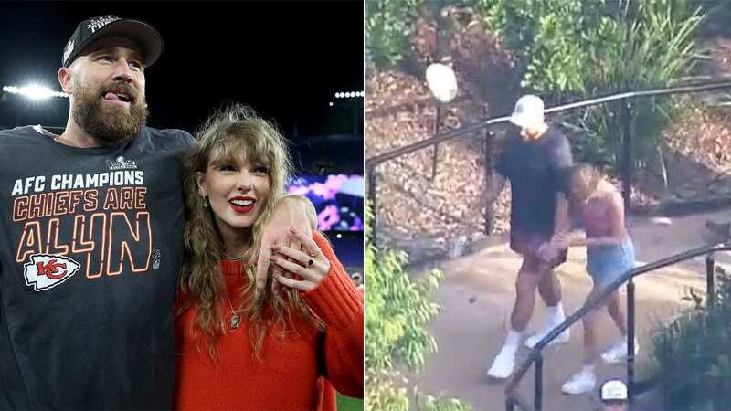 Taylor Swift and Travis Kelce visited Sydney Zoo this week (Image: nine)